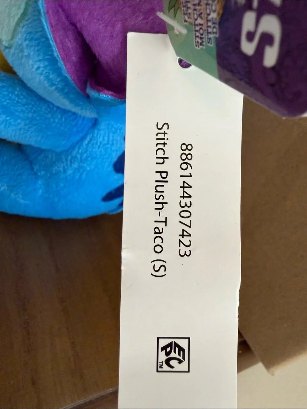 Disney Blue Stitch Plush with Yellow Taco Accessory